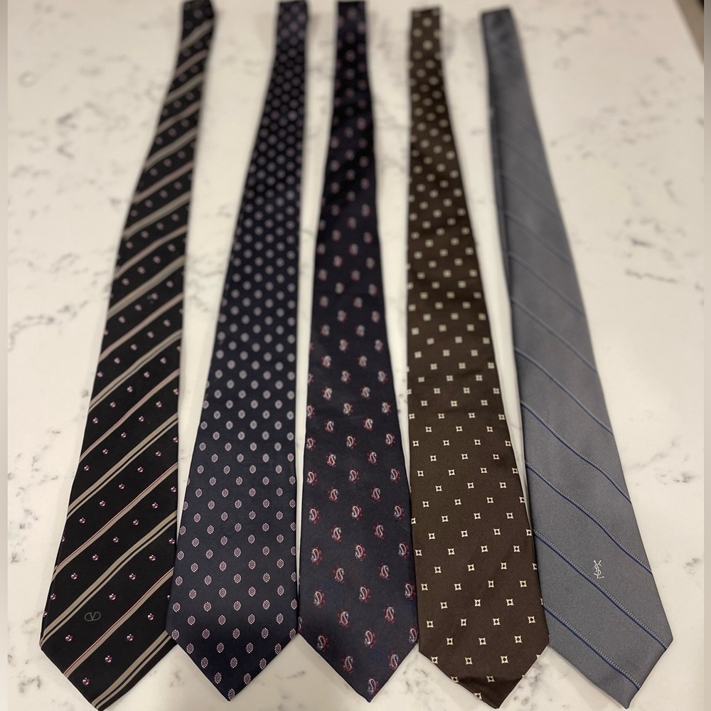 YSL, Dior, Valentino Men’s Neckties